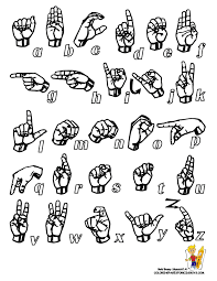 Black And White Free Printable Sign Language Alphabet Learn Sign Language 1 American Sign Language Free Sign Language For Kids Sign Language Colors Sign Language Alphabet Sign Language Phrases