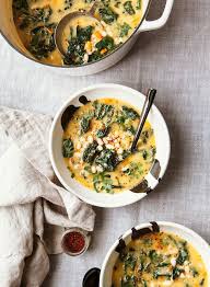 Creamy White Bean Soup With Kale Rosemary Lemon Recipe White Bean Soup Recipes Vegan Soups