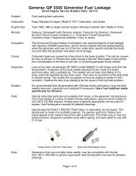 Generac Gp 5500 Generator Fuel Leakage