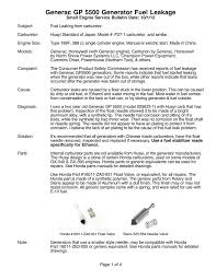 Generac Gp 5500 Generator Fuel Leakage