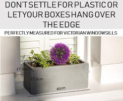 Self watering pvc window boxes, flower boxes, and planters. Small Window Box In Amalfi Black Bay And Box
