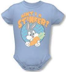 Looney Tunes Bugs Bunny Aint I A Stinker Baby Bodysuit Cute Baby Clothes Baby Bodysuit Toddler Girl Outfits
