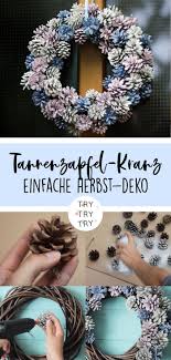 Herbstlicher Tannenzapfen Kranz Herbst Deko Diy Deko Dekoration Tannenzapfen Kranz Tannenzapfen Kranz Herbst Dekor Diy Herbst Handwerk