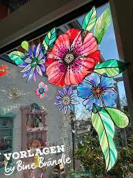 Bines Shop Shop Fur Vorlagen Fur Fenster Etc Von Bine Brandle Uncategorized Chalk Art Mandala In 2020 Painted Window Art Window Art Painting On Glass Windows