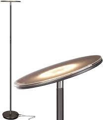 Brightech Sky Flux The Very Brightest Led Torchiere Floor Lamp For Your Living Room Office Halogen In 2020 Bright Floor Lamp Floor Lamp Contemporary Floor Lamps