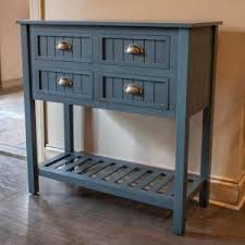 Decor Therapy Bailey 32 In Antique Navy Blue Standard Rectangle Wood Console Table With Drawers Fr8683 The Home Depot Console Table Decor Therapy Durable Table
