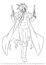 Learn How To Draw Alucard From Hellsing (Hellsing) Step By Step : Drawing  Tutorials