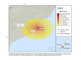 English map on new zealand about coordination and earthquake; Update Earthquake In New Zealand Gc Capital Ideas