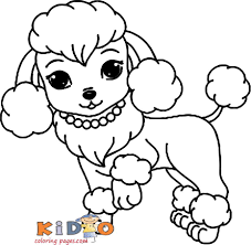 Coloring page free printable pages kids poodle. Printable Coloring Page