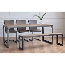 Evie Dining Set With 3 Chairs And 1 Bench Dining Set With Bench Dining Table Oak Dining Sets