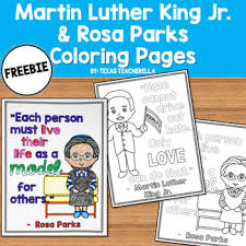 Download or print this amazing coloring page: Martin Luther King Jr Rosa Parks Coloring Page Freebie By Texas Teacherella