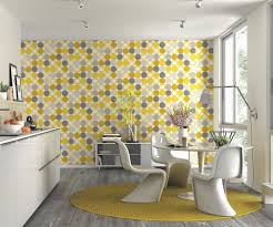 Rasch Hot Spots Yellow Wallpaper 805116 Wallpaper Yellow Kitchen Wallpaper Kitchen Wallpaper Geometric Wallpaper Decor