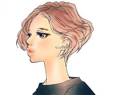 無料イラスト ショートボブの女性