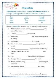 Page 7 Prepositions Worksheet Preposition Worksheets Grammar Worksheets Prepositions