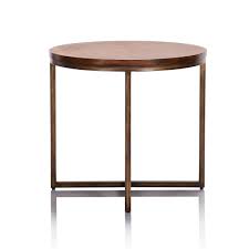 The Palm Beach Side Table Featuring Industrial Metal Base And Rich Timber Top Side Table Table Coffee Table Setting
