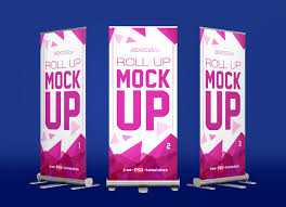 Another Beautiful Set Of Roll Up Banner Mockups To Showcase Company Introduction New Product Arrivals Or Sale Info Exhibition Banners Banner Psd Template Free