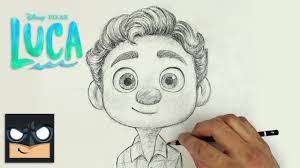 Disegni facili a matita disney; Come Disegnare Luca Del Film Di Animazione Disney Pixar Cartoni Online