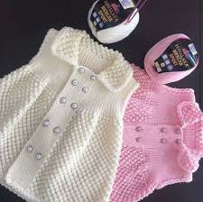 Cicekli Kabartmali Islemeli 21 Kadin Ve Bebek Yelek Orgu Modeli Knitting Baby Girl Knit Baby Dress Crochet Baby Dress