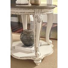 Realyn End Table White Brown Signature Design By Ashley In 2020 End Tables Wood End Tables Signature Design By Ashley
