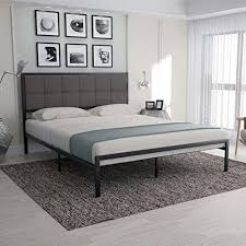 Chic Urest Queen Bed Frame Upholstered Button Tufted Square Stitch With Headboard In 2020 Full Size Metal Bed Frame Upholstered Bed Frame Platform Full Size Bed Frame