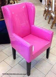 in stock no waiting hot pink patent wing chair the color is closer in color chairs pink furniture pink chair pink room