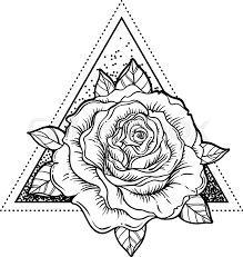 The rose cross tattoo design is equally beloved among men and women. Rosicrucianism Symbol Blackwork Stock Vector Colourbox