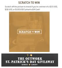 Check spelling or type a new query. Carhartt Instant Win Giveaway 150 Winners Win 25 50 Or 100 Carhartt Gift Cards Grand Prizes Trips To Detroit And Dublin Daily Entry Ends 3 1 20 Heavenly Steals