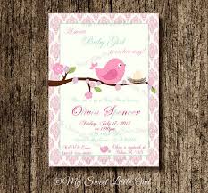 Bird Invitation Bird Baby Shower Invitation Bird Invite Bird Birthday Pink Bird Baby Shower Invitation Bird Baby Shower Printable Birthday Invitations