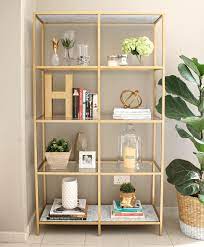 I hope that you find the perfect solution for your home! Diy Gold Bookshelf House Of Hawkes
