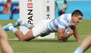 argentina s santiago carreras scores a try during the rugby world cup pool c game at hanazono rugby stadium between tonga and a rugby world cup rugby world cup