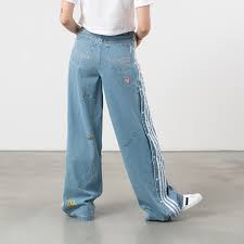 Offering a wide range of different washes and jean fits. Pants And Jeans Adidas By Fiorucci Denim Trackpants Clear Sky Footshop