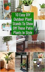 Assemble the plant stand shelves as shown on illustration above using 2 1/2″ deck screws. 10 Easy Diy Outdoor Plant Stands To Show Off Those Patio Plants In Style Diy Crafts