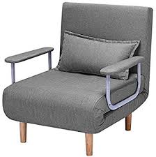 Amazon Com Homhum Convertible Sofa Bed Sleeper Chair Adjustable 5 Position Backrest Folding Arm Cha Convertible Sofa Bed Sofa Bed Sleeper Upholstered Seating