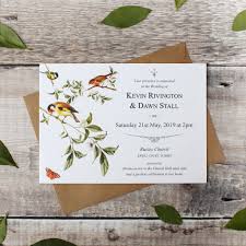 Garden Bird Wedding Invitation Suite By Vanilla Retro Stationery Bird Wedding Invitations Bird Wedding Bird Themed Wedding