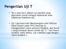 Uji T Ledhyane Ika Harlyan Ppt Download