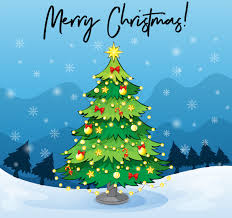 Happy characters celebrating christmas, christmas card. Merry Christmas Card Template With Christmas Tree 377312 Vector Art At Vecteezy