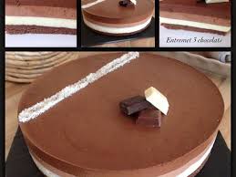 Decouvrez La Recette Entremets Aux Trois Chocolats Sur Cuisineactuelle Fr 3 Chocolat Chocolat Recette
