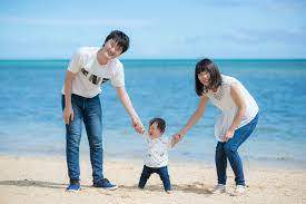 真似したい ３人家族のお揃いデニム コーデ bless ishigaki 沖縄フォトウェディング 沖縄 ウェディング 石垣島