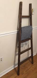 Rustic Reclaimed Wood Blanket Ladder Towel Rack Blanket Etsy Blanket Ladder Rustic Reclaimed Wood Wood Blanket Ladder