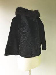 1950s Vintage Curly Hair Lamb S Wool Coat With Rabbit Fur Vintage Curly Hair Wool Coat Cropped Coat