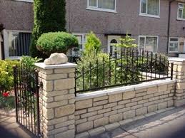 Image Result For Modern Brick Boundary Wall Designs Fence Design Boundary Walls Front Garden