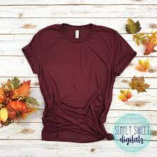 Download Bella Canvas 3413 Mockup Bella Canvas Maroon Mockup Fall Bella Canvas Triblend Flat Lay Flat Lay Mocked Shirts Blank T Shirts Autumn T Shirts
