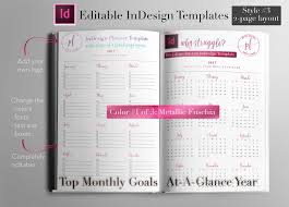 Annual Calendar Indesign Template Left Metallic Colors Place Indesign Templates Calendar Template Stationery Templates