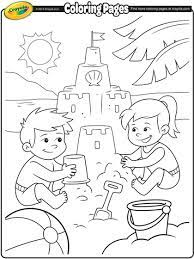 Santa claus patterns printable #3: Fun At The Beach Coloring Page Crayola Com