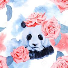 Check spelling or type a new query. Trendy Watercolor Pattern With Roses And Panda Royalty Free Cliparts Vectors And Stock Illustration Image 51523090