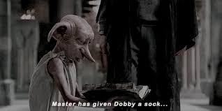 Dobby's sock has 20 quotes liked quotes by t.s. Dobby Sock Gifs Tenor