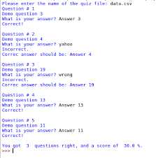 Get started download the quiz template. Python Quiz Program Reading Csv And Parsing Questions Answers Stack Overflow