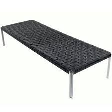 Kitchen & dining room chairs : Large Scale Woven Leather And Chrome Daybed Bench By Erwine And Estelle Laverne For Sale At 1stdibs