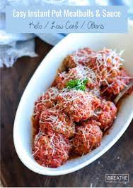 Easy Instant Pot Meatballs And Sauce - Low Carb And Gluten Free Low Carb Instant Pot Recipes Pot Recipes Instant Pot Recipes