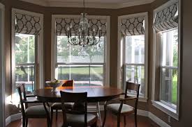 On a smaller scale, a colorful swag draped over a single window can also make a bright statement. Home Design Architecture Window Treatments For Bay Windows In Kitchen